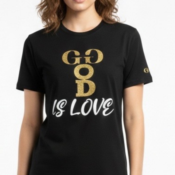 Black and Gold Graphic T-Shirt - Picture 2 of 3